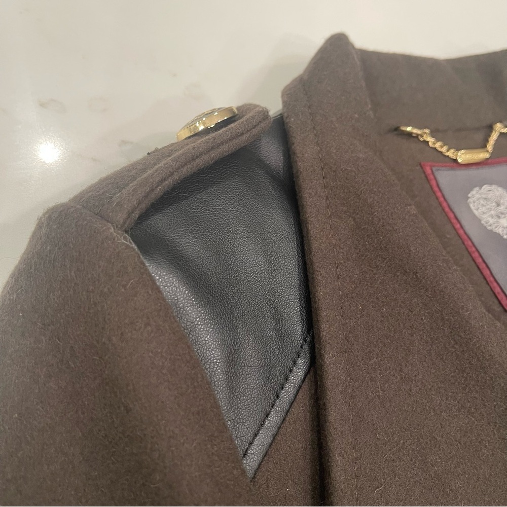Vince Camuto double breasted dark green pea coat - Picture 6 of 16